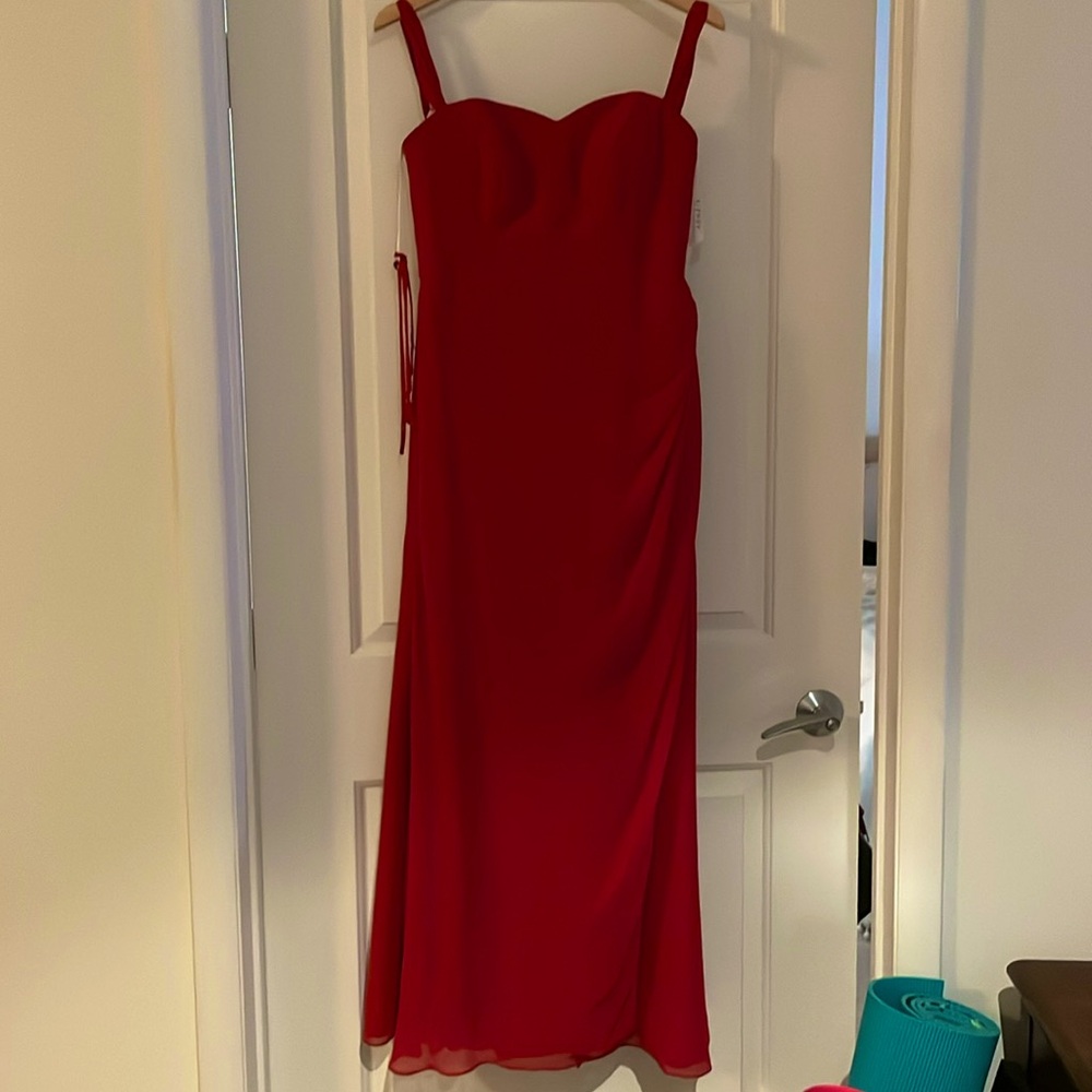 Azazie Jordyn Bridesmaid Dress - Scarlet